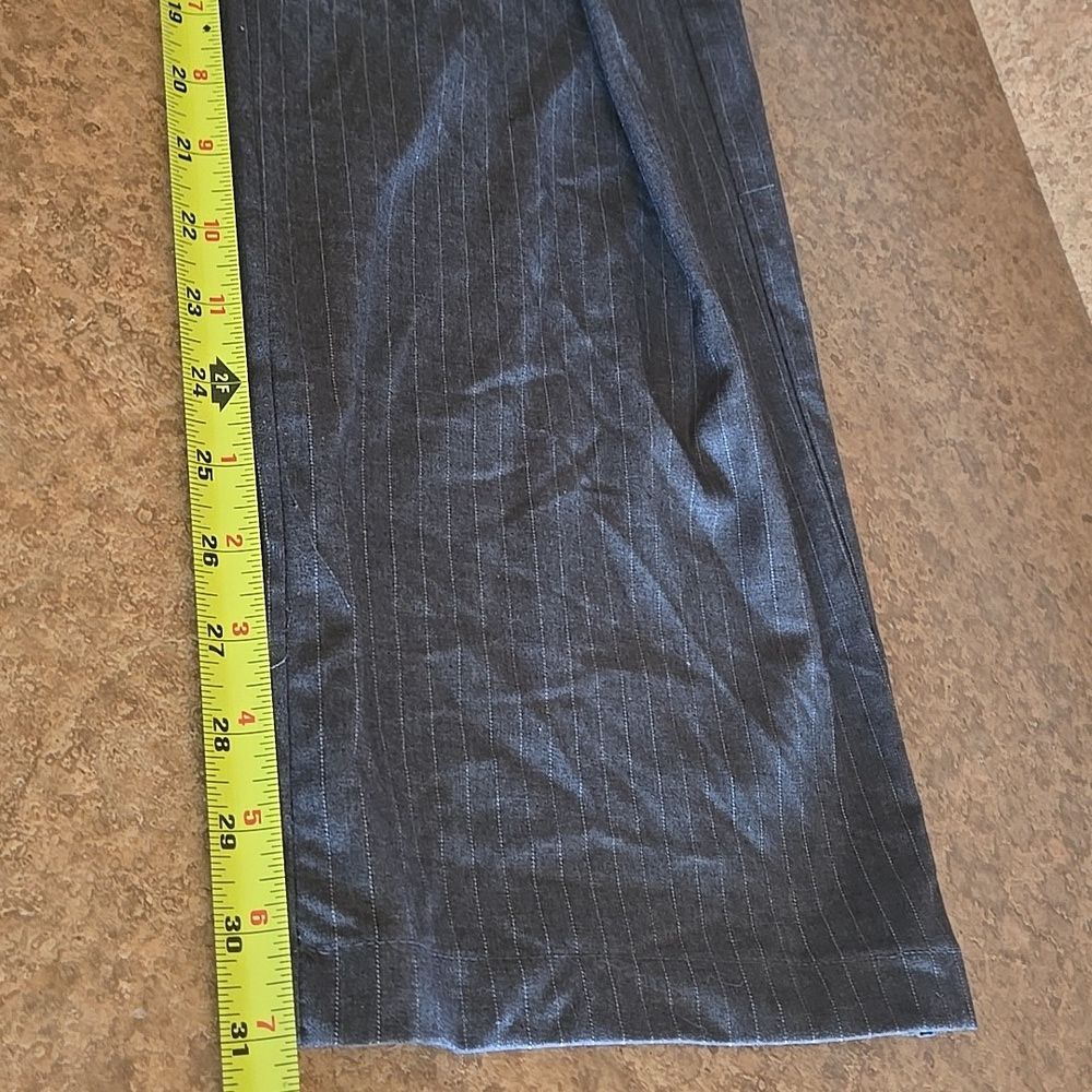 Target Wild Fable High Rise Wide Leg Relaxed Fit Gray Pinstripe Size 17 - Picture 9 of 14